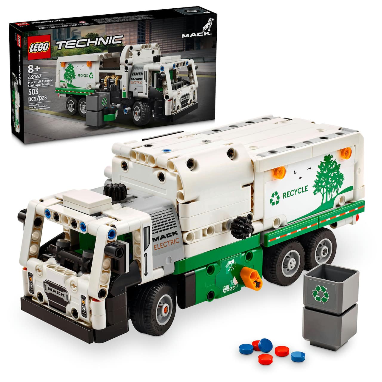 LEGO® Technic™ Mack® LR Electric Garbage Truck 42167